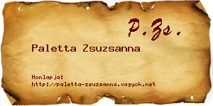 Paletta Zsuzsanna névjegykártya